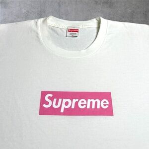 Supreme Box Logo Bogo Pink White 2005 T Shirt Size XL Made In USA Rare